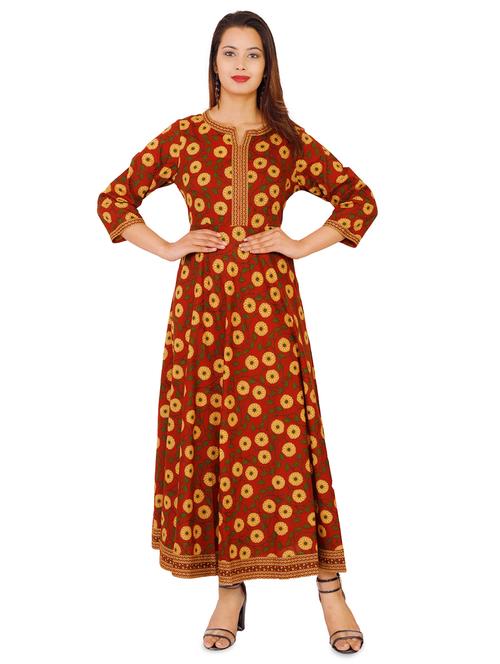 floral flared kurta - 16049415 - Very Small Image - 1