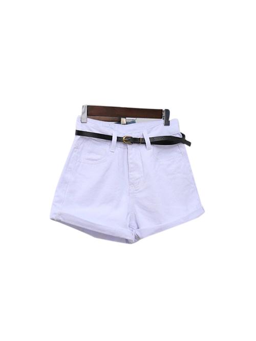 turn up hem belted shorts - 16049952 - Very Small Image - 1