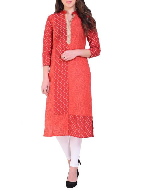 flora printed straight kurta - 16050004 - Very Small Image - 1