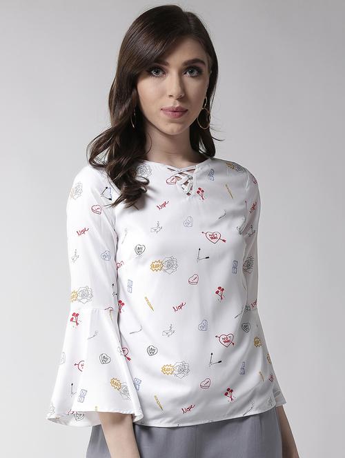 bell sleeved quirky top - 16050118 - Very Small Image - 1