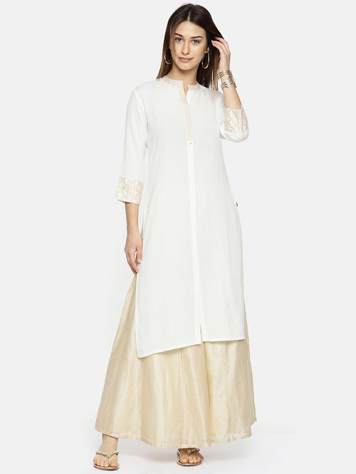 solid straight kurta - 16050283 - Very Small Image - 1