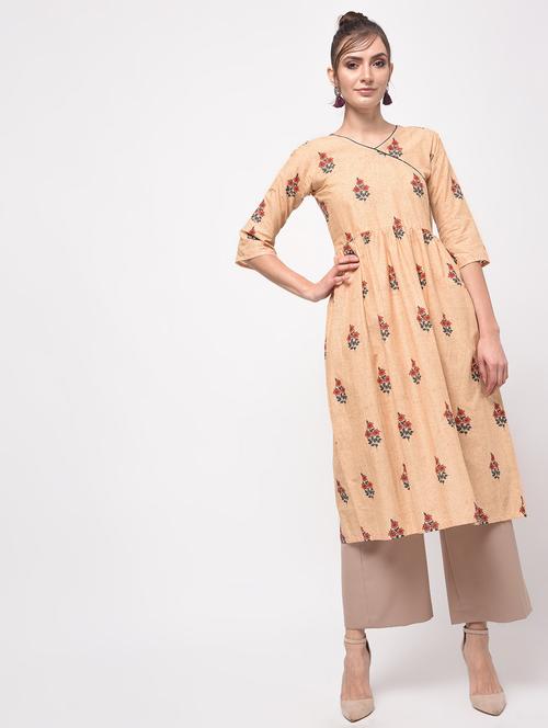 floral printed a-line kurta - 16052181 - Very Small Image - 1