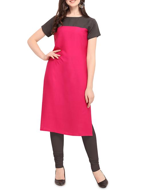 color block solid kurta - 16052451 - Very Small Image - 1