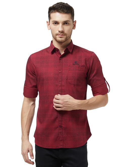 red checkered casual shirt - 16052784 - Very Small Image - 1