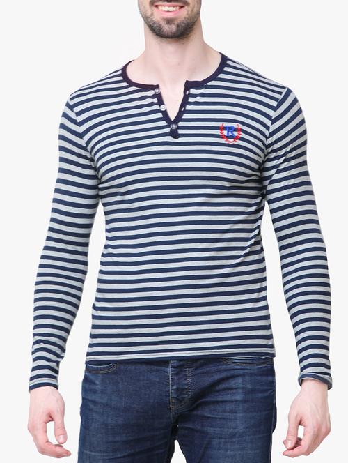 navy blue striped t-shirt - 16053420 - Very Small Image - 1