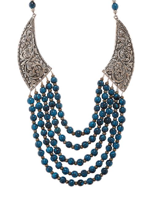 women ethnic daily wear designer necklace - 16053529 - Very Small Image - 1