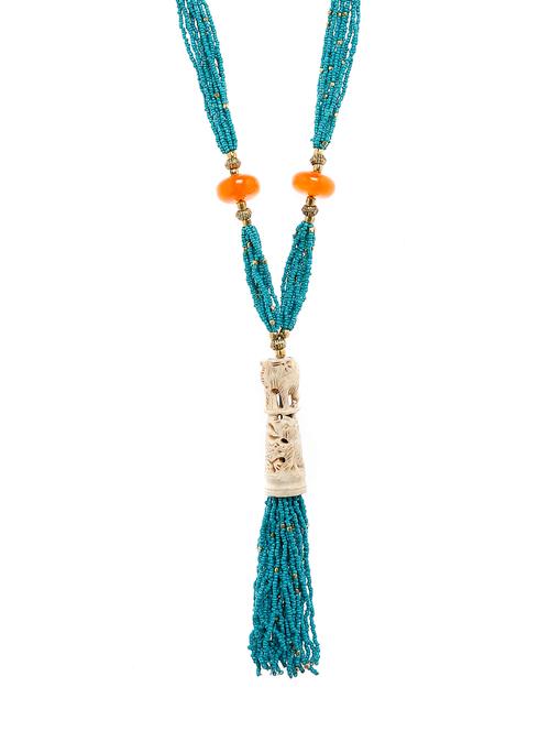green metal necklace - 16053582 - Very Small Image - 1