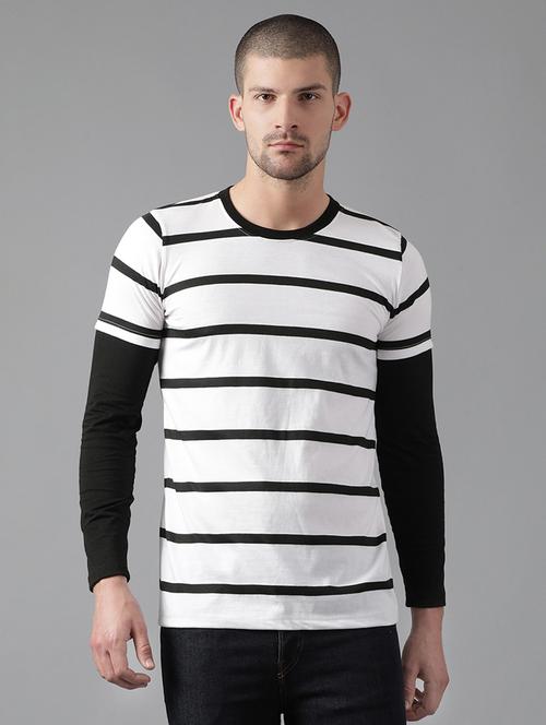 monochrome striped t-shirt - 16053703 - Very Small Image - 1