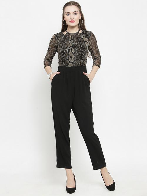 snake print full leg jumpsuit - 16054819 - Very Small Image - 1
