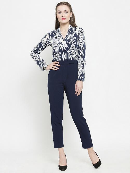 lapel neck full leg jumpsuit - 16054820 - Very Small Image - 1