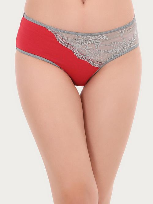 rmid rise contrast lace hipster panty - 16055251 - Very Small Image - 1