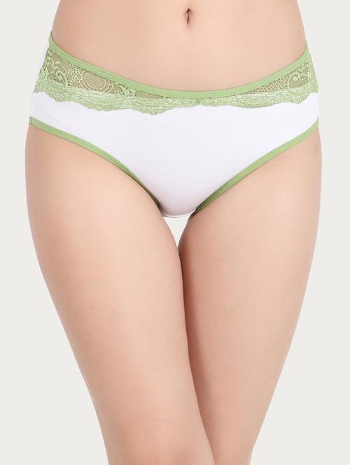contrast lace mid rise panty - 16055282 - Very Small Image - 1