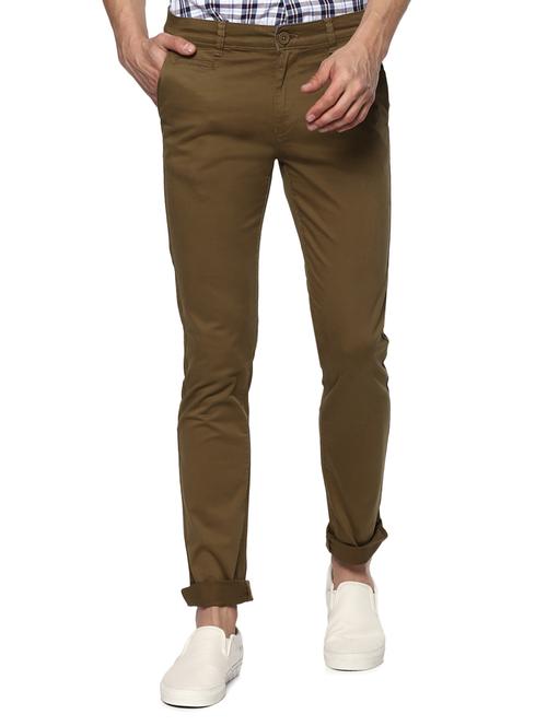 green cotton chinos - 16055371 - Very Small Image - 1