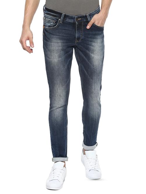 blue cotton heavy washed jeans - 16055454 - Very Small Image - 1