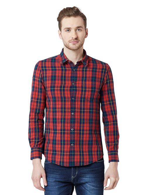 red checkered casual shirt - 16055567 - Very Small Image - 1