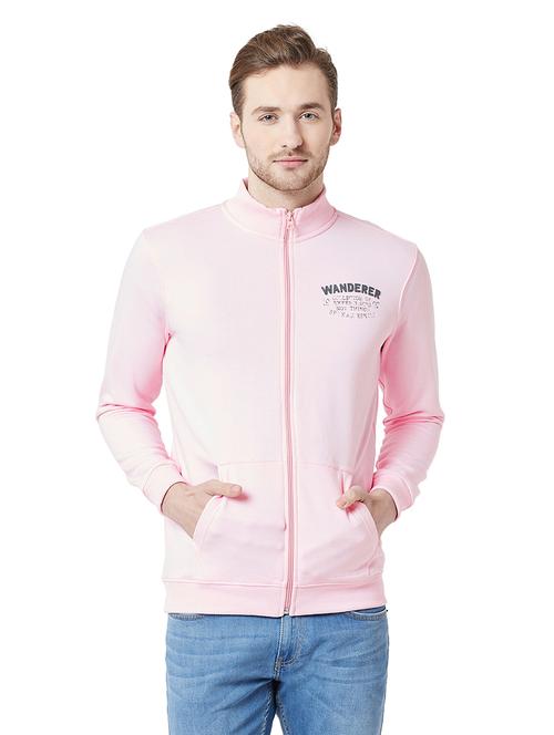 pink cotton casual jacket - 16055587 - Very Small Image - 1