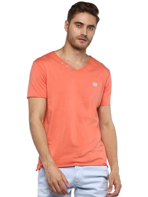 orange solid t-shirt - 16055601 - Very Small Image - 1