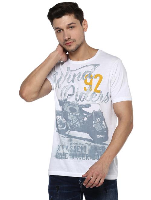 white front print t-shirt - 16055627 - Very Small Image - 1