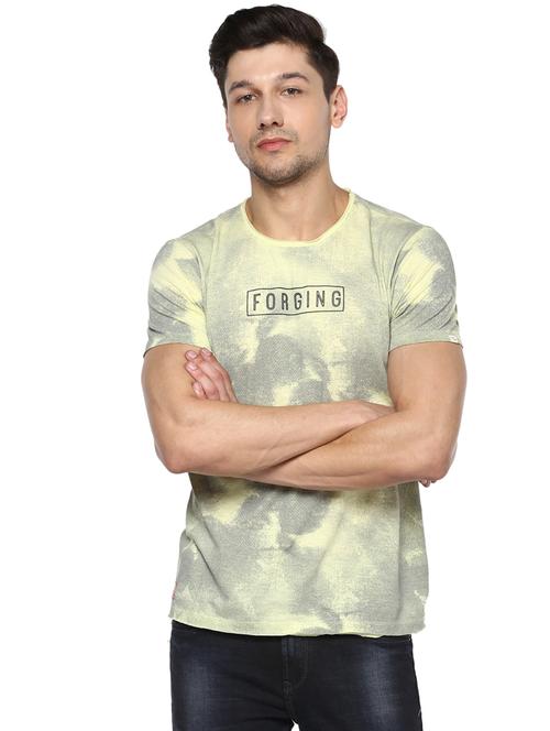 yellow all over print t-shirt - 16055693 - Very Small Image - 1