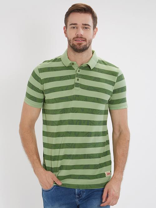 green striped polo t-shirt - 16055760 - Very Small Image - 1