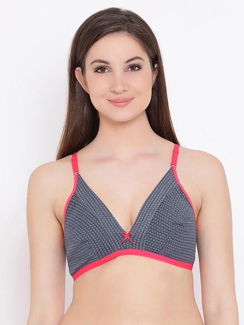 contrast seam plunge bra - 16056026 - Very Small Image - 1