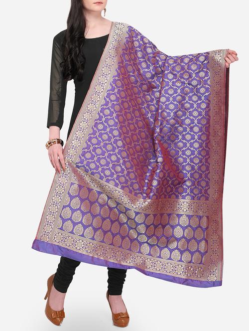 zari banarasi dupatta - 16056308 - Very Small Image - 1