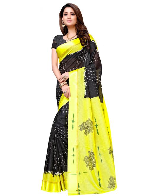 contrast border kota doria saree - 16056403 - Very Small Image - 1