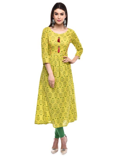 kaantha a-line kurta with tassels - 16056604 - Very Small Image - 1