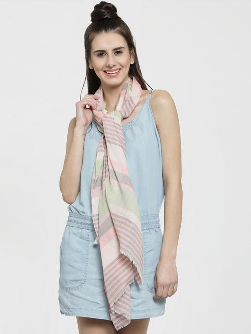 pink modal silk stole - 16057387 - Very Small Image - 1