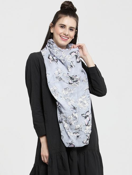 grey net stole - 16057404 - Very Small Image - 1