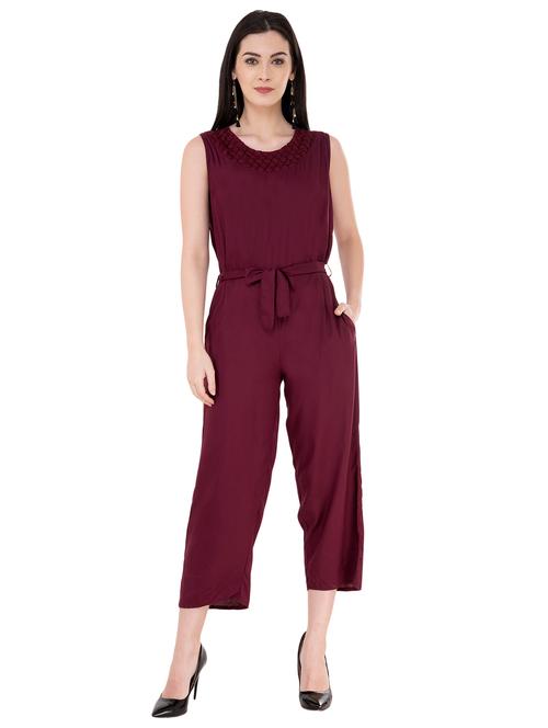 tie up lace panel jumpsuit - 16057471 - Very Small Image - 1