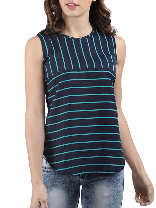 round neck striped maxi dress - 16057591 - Very Small Image - 1