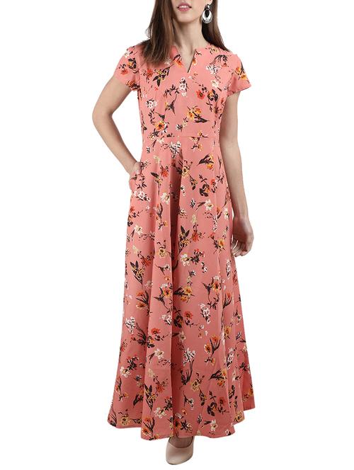 pocket detail floral maxi dress - 16057594 - Very Small Image - 1