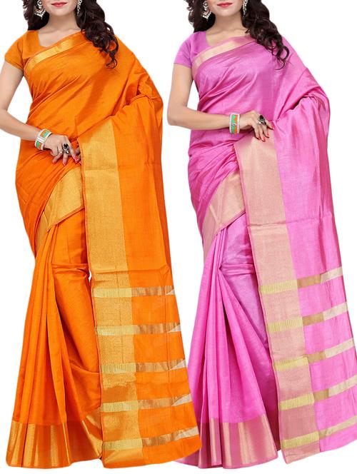 combo banarasi saree - 16057636 - Very Small Image - 1