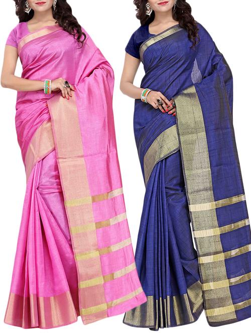 combo banarasi saree with blouse - 16057641 - Very Small Image - 1