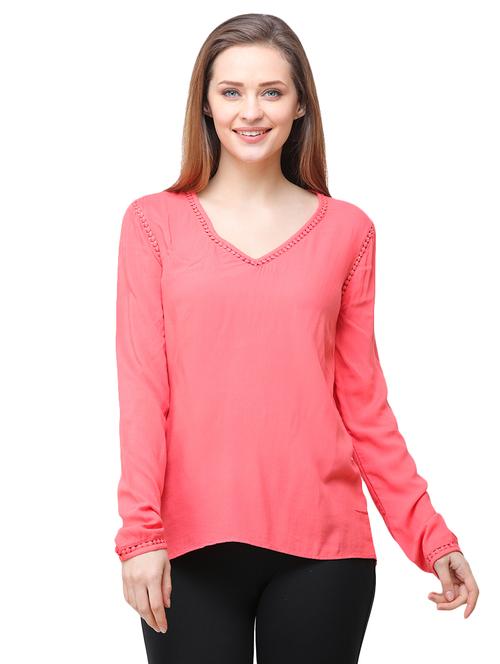 lace insert long sleeved top - 16058222 - Very Small Image - 1