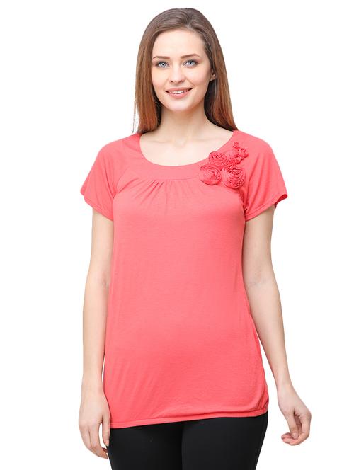 floral applique blouson top - 16058226 - Very Small Image - 1