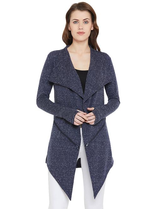 zipper detail asymmetric shrug - 16058680 - Very Small Image - 1