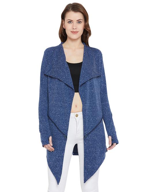 zipper detail asymmetric shrug - 16058686 - Very Small Image - 1