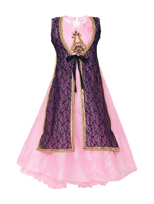 pink nylon party gown - 16058765 - Very Small Image - 1