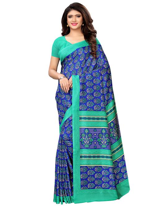 floral printed saree with blouse - 16059572 - Very Small Image - 1
