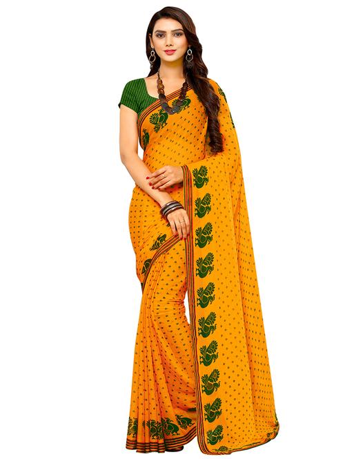 conversational printed saree with blouse - 16059594 - Very Small Image - 1