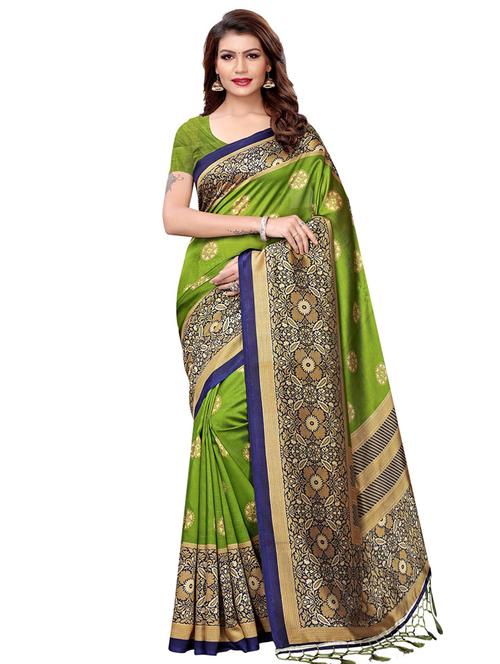 floral printed saree with blouse - 16059622 - Very Small Image - 1