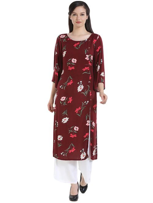 floral straight kurta - 16059760 - Very Small Image - 1