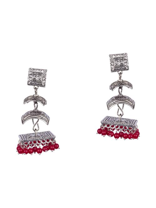 red brass drop earring - 16059967 - Very Small Image - 1