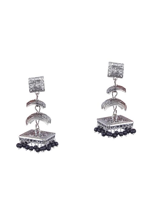 black brass drop earring - 16059969 - Very Small Image - 1