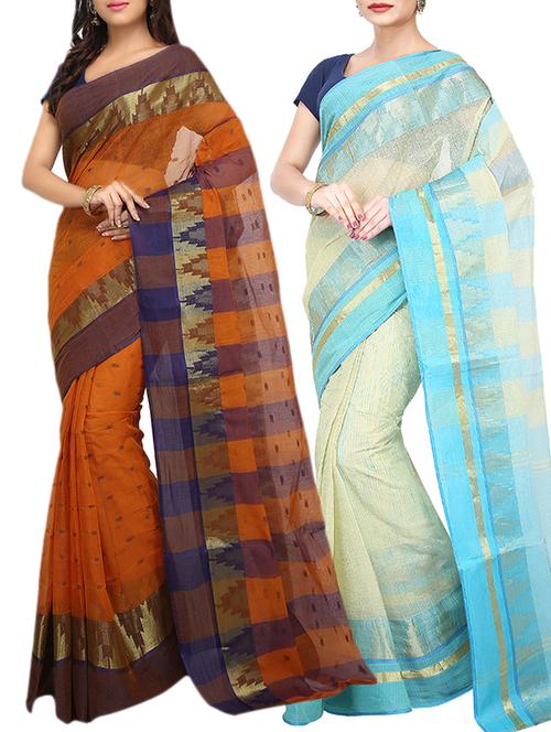 set of 2 multicolor tant saree combo - 16060429 - Very Small Image - 1