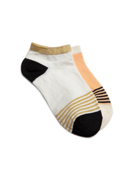 pairs of 2 multi colored cotton ankle length sock - 16061240 - Very Small Image - 1