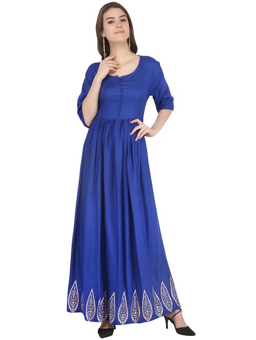 flared solid dress - 16061403 - Very Small Image - 1