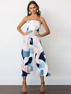off shoulder geometric jumpsuit - 16061780 - Very Small Image - 1